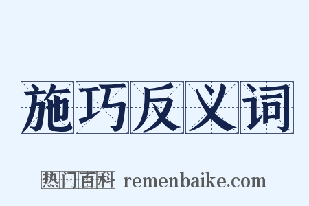 施巧反义词是什么意思的图片